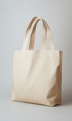 Beige Tote Bag with Studio Shot.