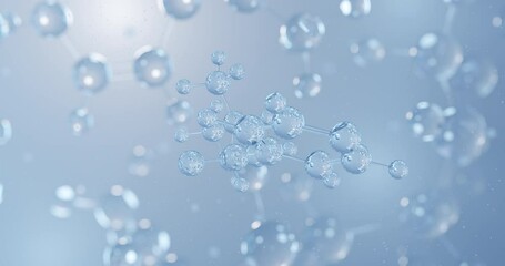 Iproniazid rotating 3D model of antidepressant, seamless looped video