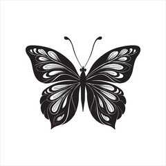 Decorative Butterfly Silhouette Vector Design