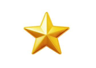 Obraz premium Gold Star Icon Symbol of Achievement and Recognition on a Transparent Background for Awards