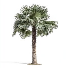 Isolated palm tree on a white background