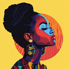 Black Pop Art Vibrant Urban Culture African American Portrait Colorful Wall Art