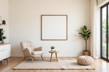 Cozy Modern Living Room with Minimalist Decor and Natural Light