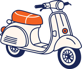 retro scooter vector illustration