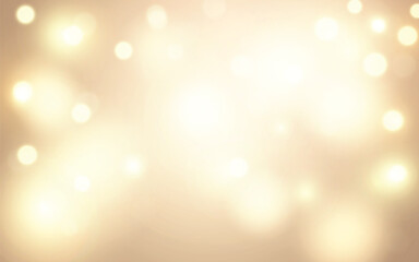 Soft Golden Bokeh Light Abstract Background. Warm glowing blur with dreamy festive atmosphere. Backgrounds decoration