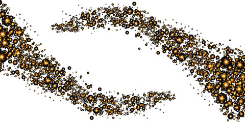 Naklejka premium Abstract soft gold sparkle shiny with black background. Glowing elegant frame .white background with glowing golden bokeh circles. Elegant light frame design.