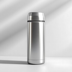 Silver Thermos with Studio Shot. (2)