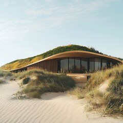 Coastal Dune House with Modern Architecture.