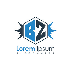 Fototapeta premium Modern Latter Luxury Monogram Logo with Royal Crown and Polygon Frame