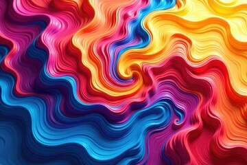 Fototapeta premium Abstract swirling paint texture in vibrant hues , contemporary, swirl