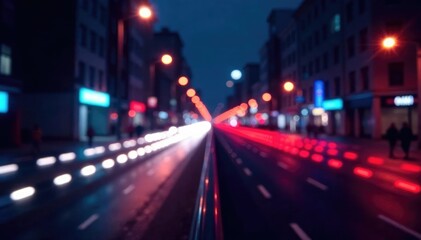 Obraz premium Abstract late-night city lights forming a geometric pattern, geometric, shapes, vibrant