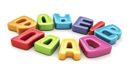 Fototapeta premium Colorful 3D letters forming the word 
