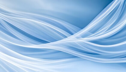 Obraz premium Abstract image of flowing, translucent, light blue and white waves on a blue background