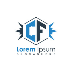 Modern Latter Luxury Monogram Logo with Royal Crown and Polygon Frame