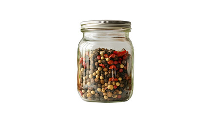 Spices in a glass jar kitchen setting food photography bright environment close-up view culinary concept