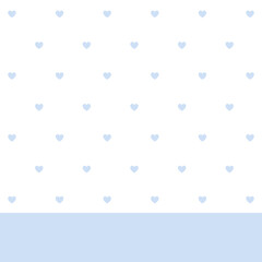 ハートのライトブルーポルカドットスクエア壁紙☆