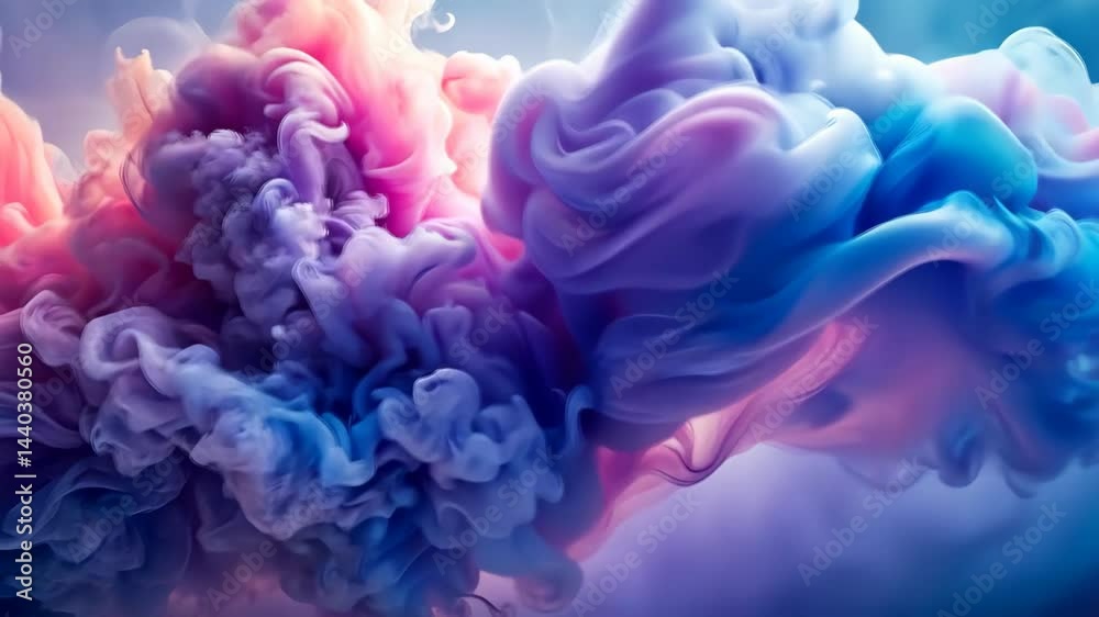 Poster mesmerizing swirls of colorful smoke an abstract dance of pigments in motion