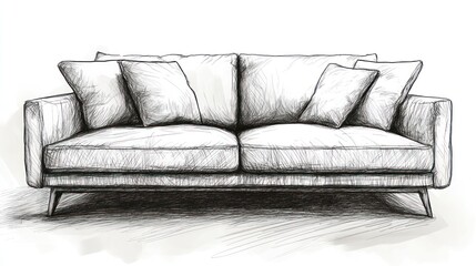 Modern couch sketch