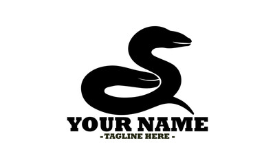 Fototapeta premium illustration ribbon eel vector design, elegant ribbon eel Vector, ribbon eel logo icon and ribbon eel logo design template