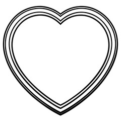 Vector Line Art Heart Frame for Photos