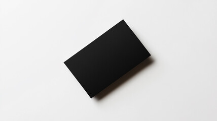 Black blank business card mockup.