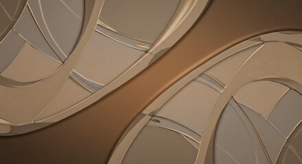 Fototapeta premium Modern Architectural Ceiling with Curved Design 