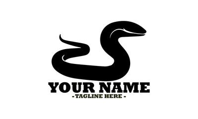 illustration ribbon eel vector design, elegant ribbon eel Vector, ribbon eel logo icon and ribbon eel logo design template