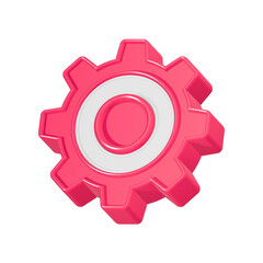gear setting 3d rendering machine setting