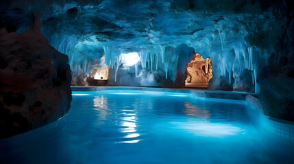 waterfall in the cave