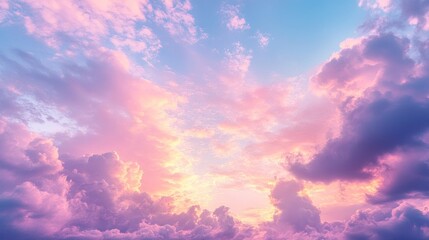 Fototapeta premium Pastel Sky: A Dreamlike Sunset