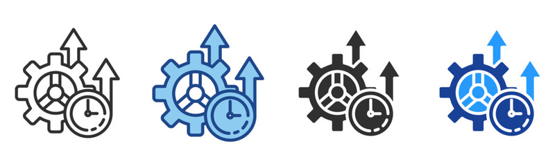 Productivity Icon Multiple Style Vector Collection 