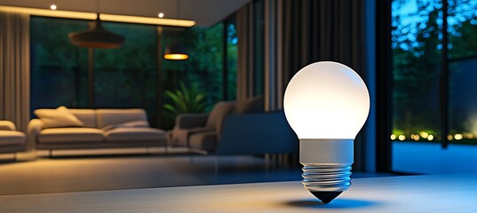 A banner showcasing a stylish smart accessories  with copyspace on the right, with a sleek and modern furniture display background 