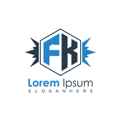 Fototapeta premium Modern Latter Luxury Monogram Logo with Royal Crown and Polygon Frame 