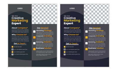 a bundle of 2 template of different colors a4 flyer template, Creative Corporate & Business Flyer Brochure Template Design, vector template design modern corporate business flyer design .