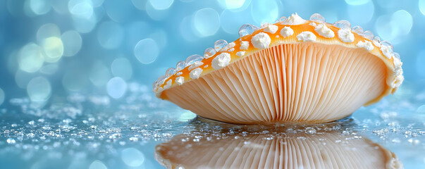 Dew-Kissed Mushroom Illustration