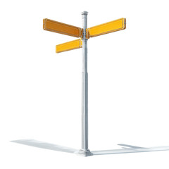 Obraz premium Four-Way Street Signpost Directional Guidance and Urban Navigation
