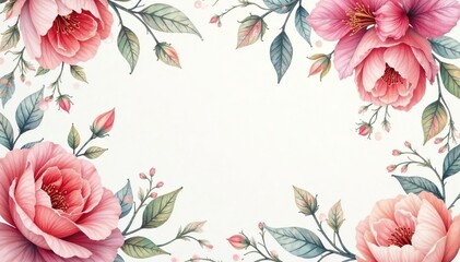 Delicate watercolor paisley floral pattern, soft colors, paisley, leaf