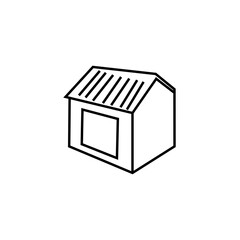 Tiny House Vector Silhouette