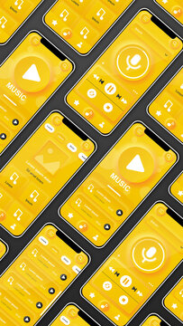 Mobile Phones Animated Vertical Multi Screen 