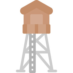 Prison Tower Flat Icon
