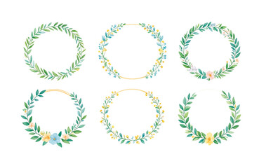 花　水彩風　イラストフレーム