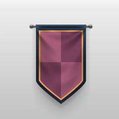 a royal multicolor flag in realistic design