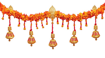 Toran for Diwali Celebration and Home Decoration - Isolated on White Background