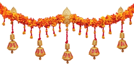 Toran for Diwali Celebration and Home Decoration - Isolated on White Background