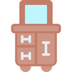 Bedroom Vanity Flat Icon