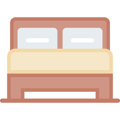 Hotel Room Flat Icon