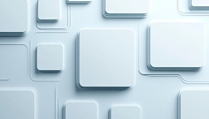 Abstract light-blue square pattern with depth