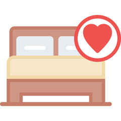 Hotel Honeymoon Flat Icon