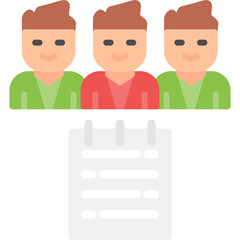 Fototapeta premium Discussion Agenda Flat Icon