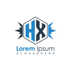 Obraz premium Modern Latter Luxury Monogram Logo with Royal Crown and Polygon Frame 